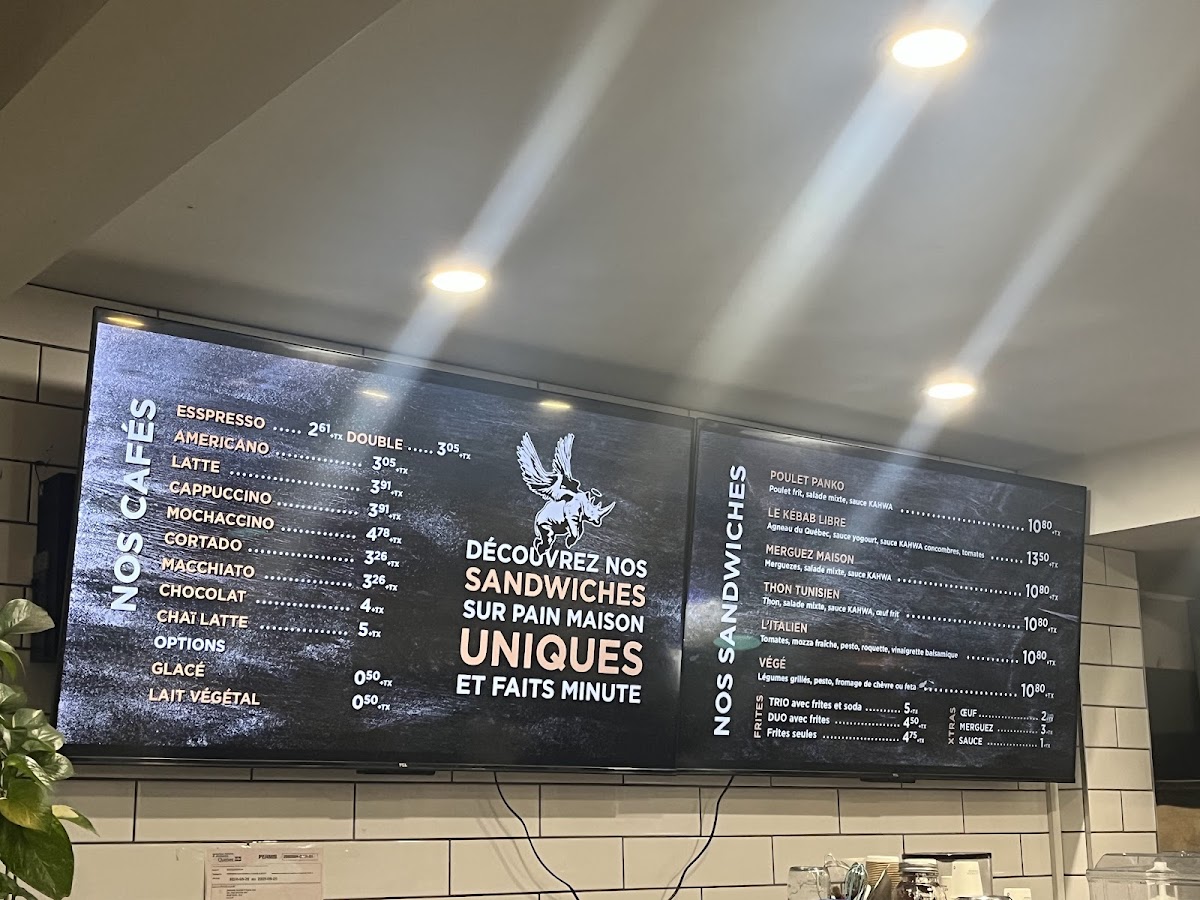 Kahwa Café Menu - Image 1